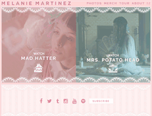 Tablet Screenshot of melaniemartinezmusic.com